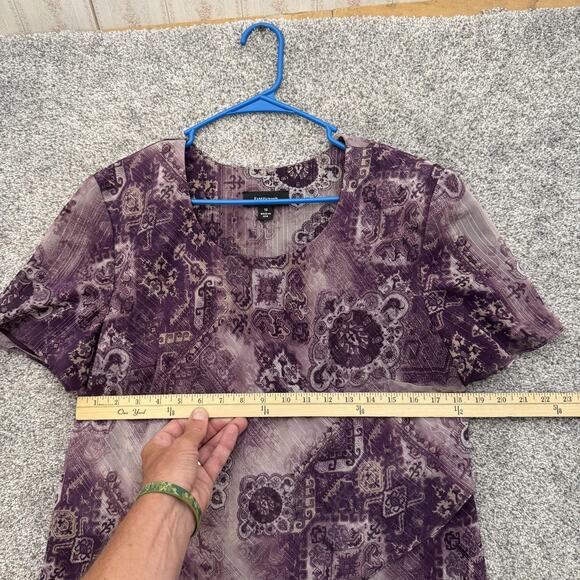 Vintage Y2K R&M Richards Skirt Set 16 Sheer Lined Boho Whimsigoth Evening Wear - Picture 4 of 13